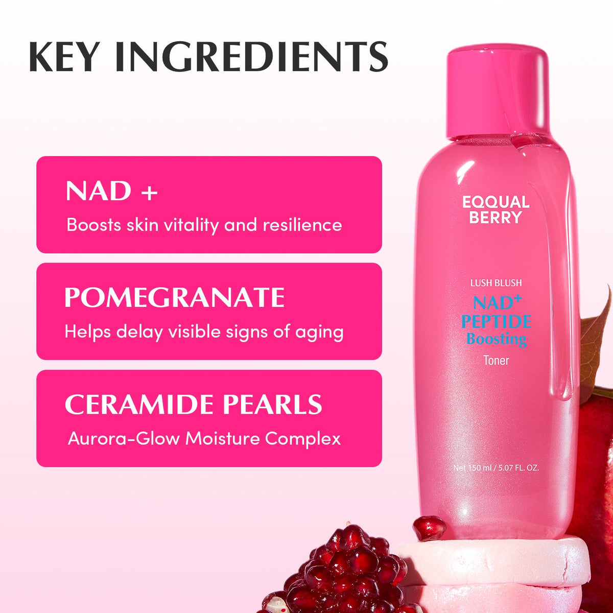 EQQUALBERRY NAD+ Peptide Boosting Toner 150ml