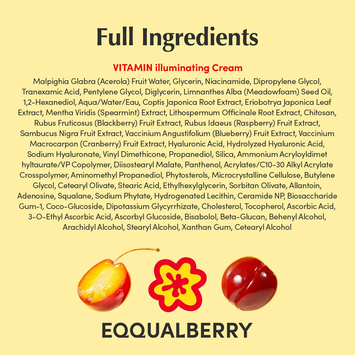 EQQUALBERRY Vitamin illuminating Cream 50ml