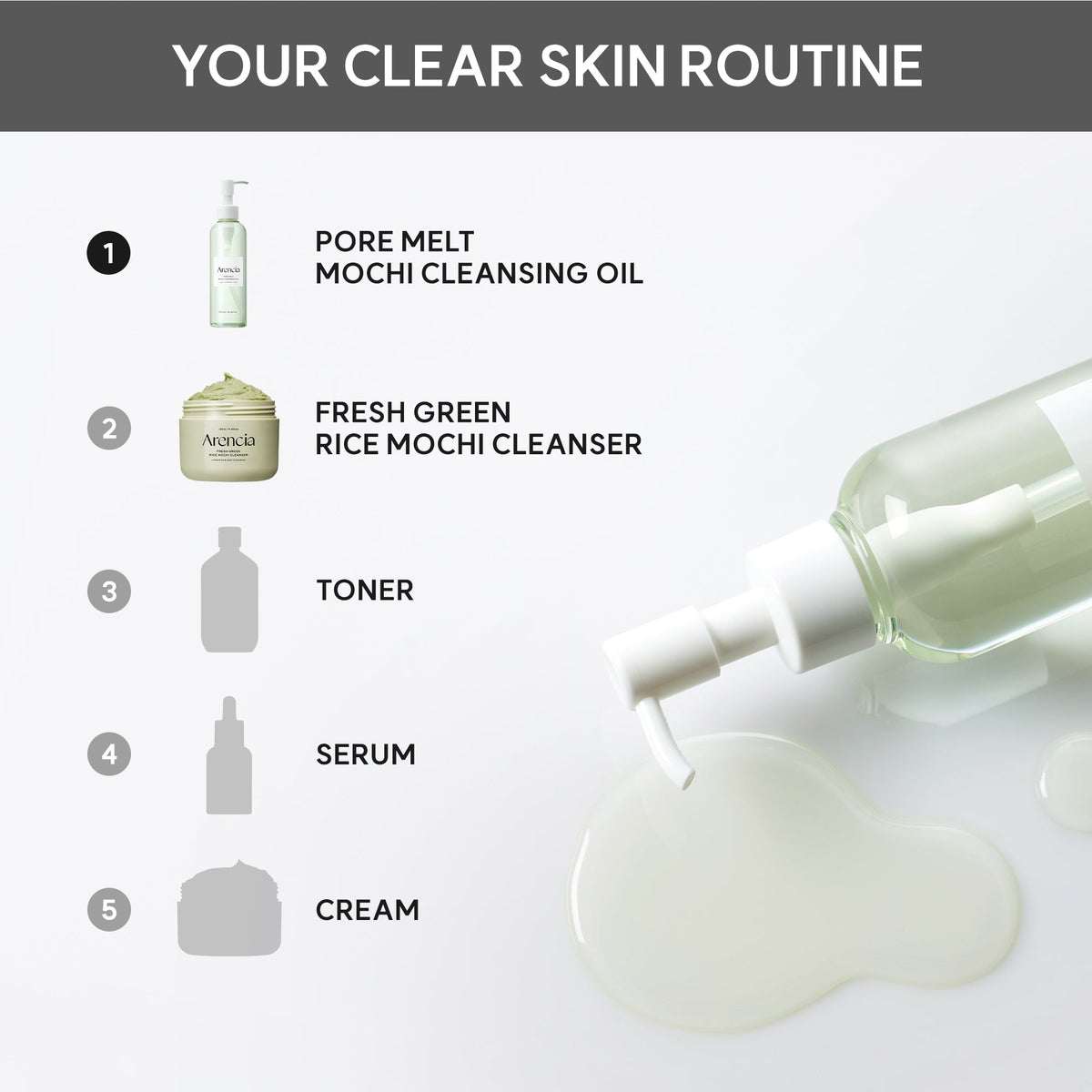 Arencia Pore Melt Mochi Cleansing Oil 200ml