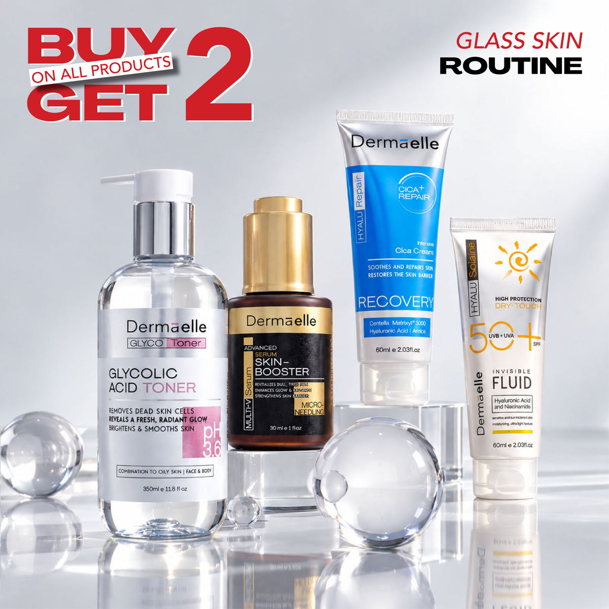 Dermaelle GLASS SKIN ROUTINE Routine