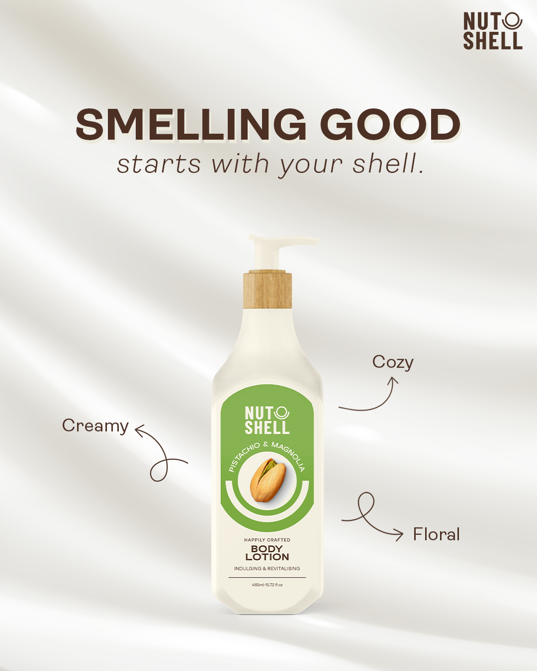 Nutshell Pistachio & Magnolia - Body Lotion 465ml
