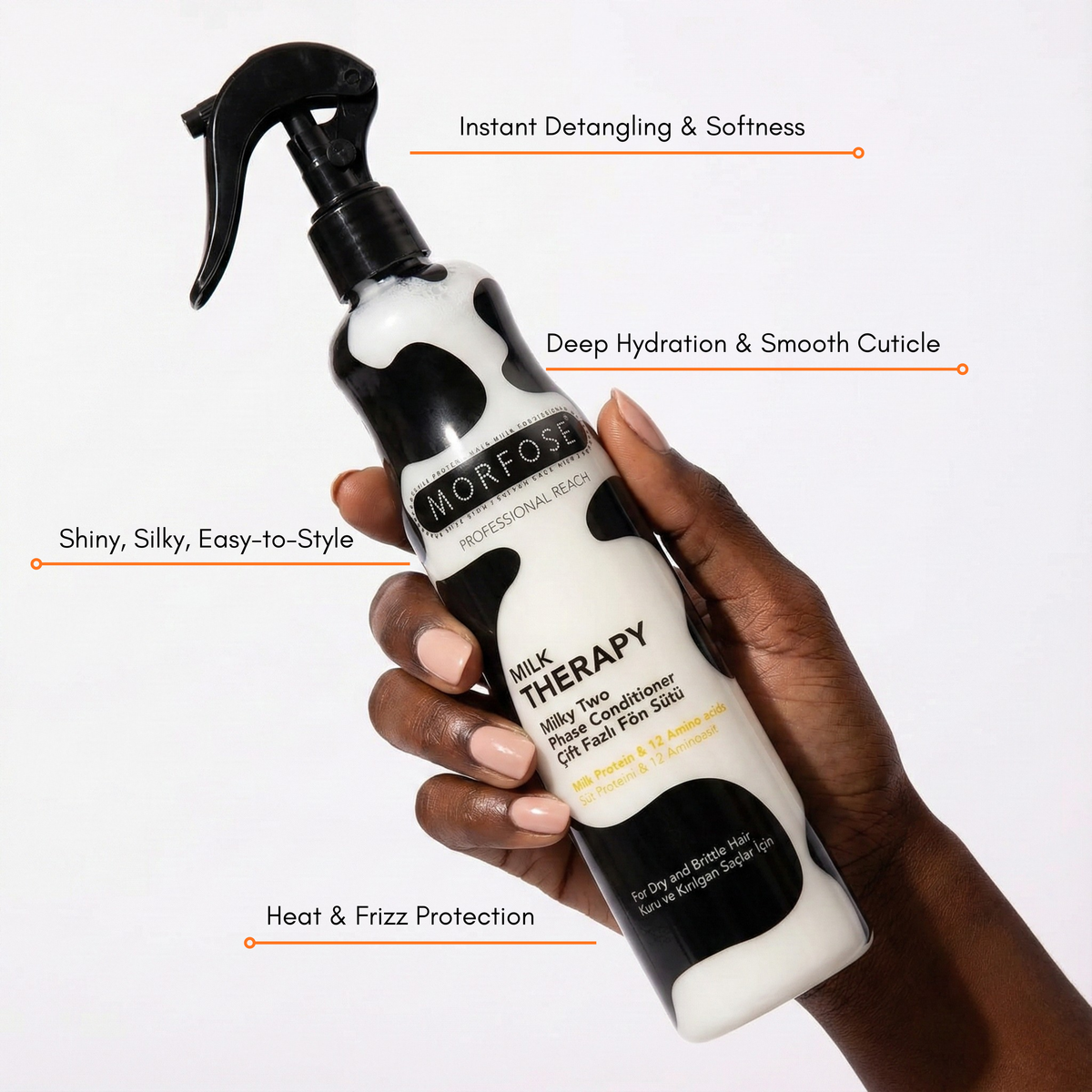 Morfose Milk Therapy Leave-In Conditioner Spray, Detangler 400ml