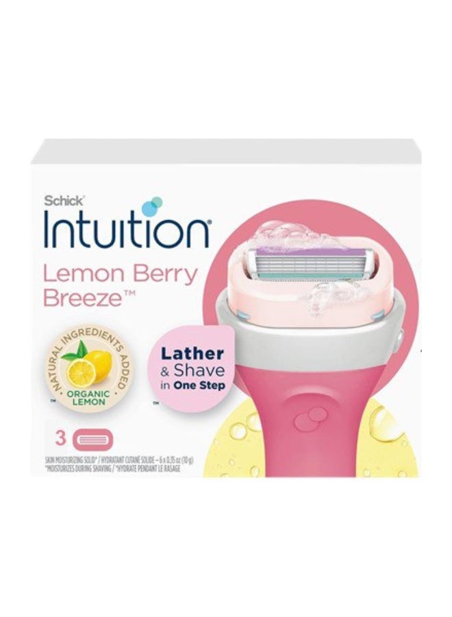 Schick Intuition Intuition Lemon Berry Breeze Refill Blades 3 refills