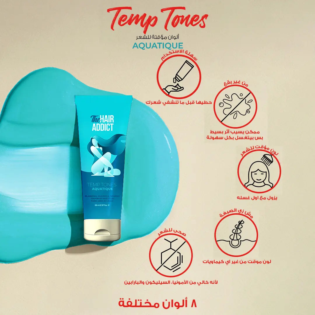 The Hair Addict Temp Tones - Aquatique