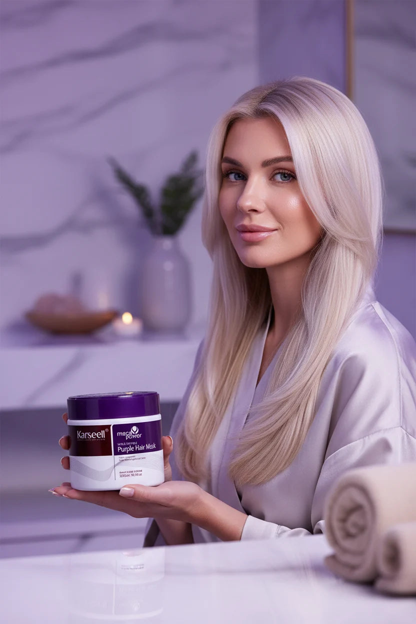 Karseell maca power Purple Hair Mask JAR – For Dry & Damaged Hair