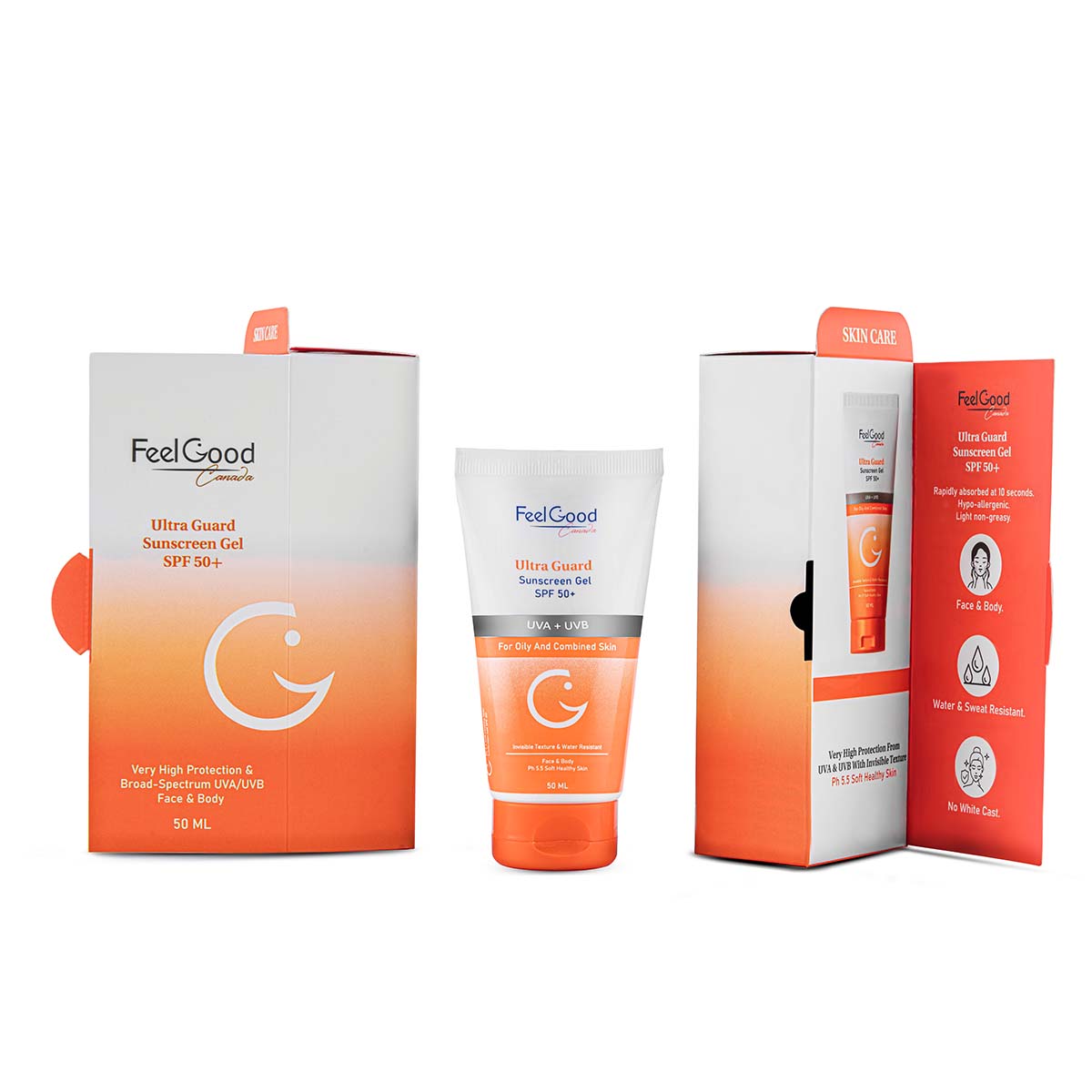 FeelGood Ultra Guard Sunscreen Gel, the best sunscreen for oily skin, 50 ml 50ml