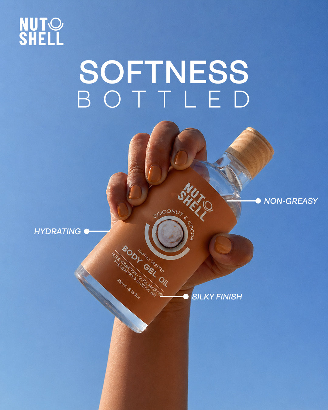 Nutshell Coconut & Cocoa - Body Gel Oil 250ml
