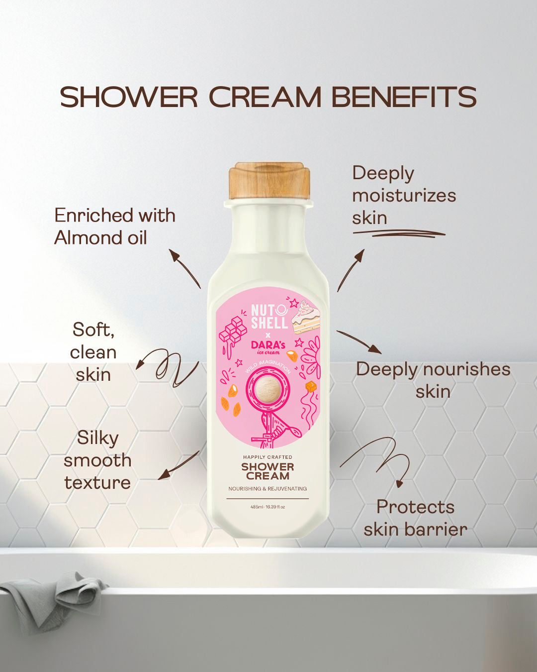 Nutshell x Dara's - Shower Cream 485ml