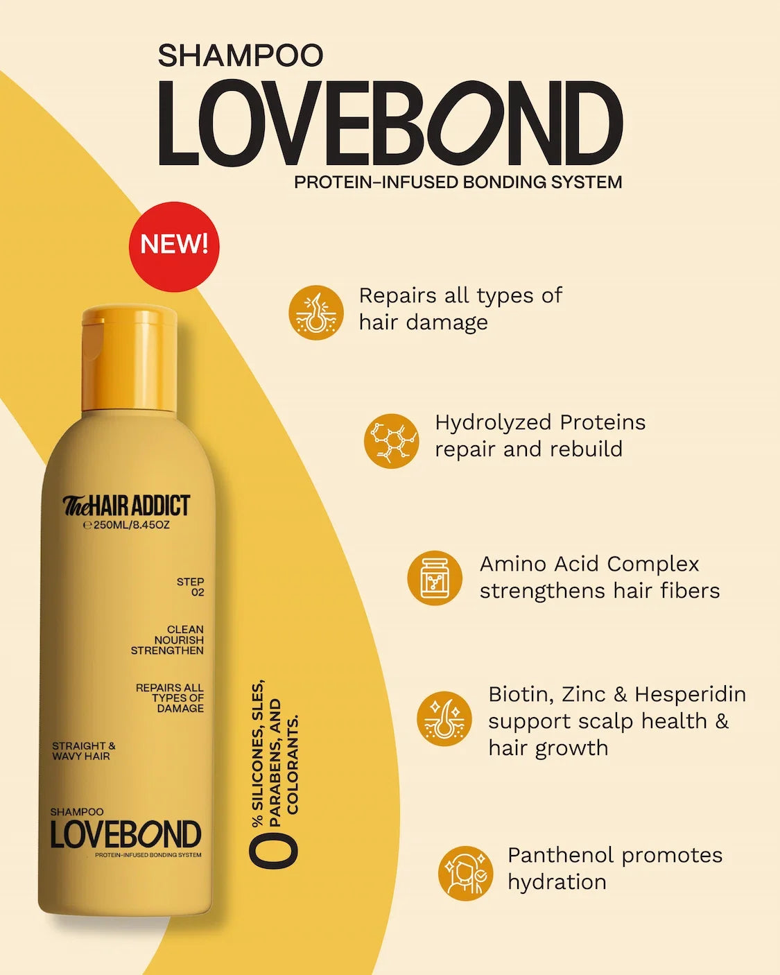 The Hair Addict Love Bond Shampoo 250ml