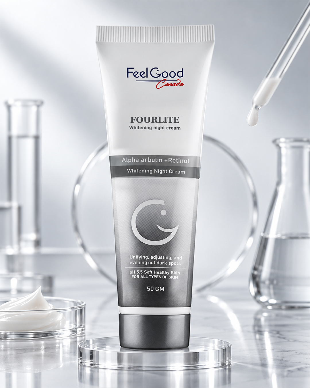 FeelGood Four Lite Night Cream - The best cream for brightening and evening skin tone and getting rid of pigmentation 50 ml 5