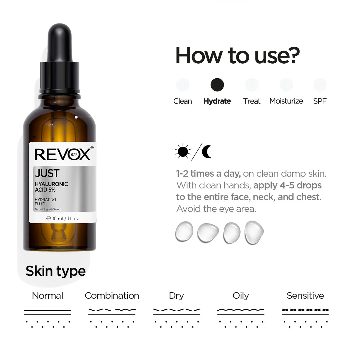 REVOX B77 JUST Hyaluronic Acid 5% 30ml