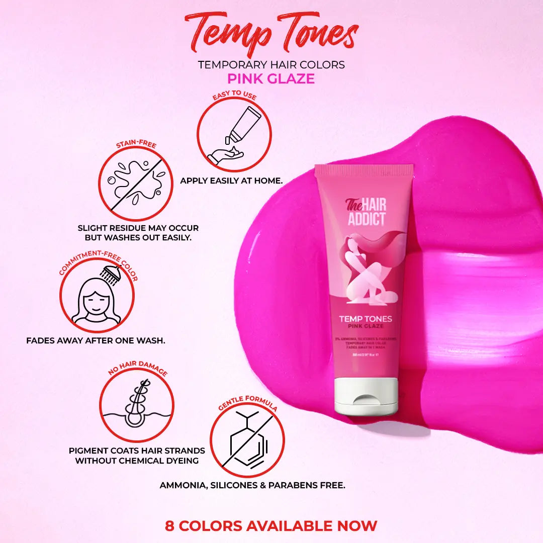 The Hair Addict Temp Tones – Pink Glaze