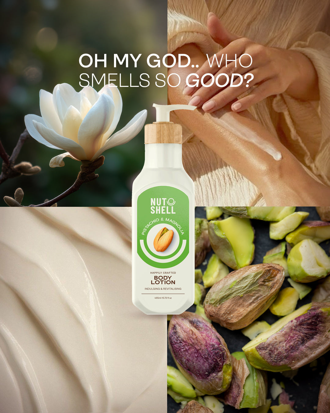 Nutshell Pistachio & Magnolia - Body Lotion 465ml