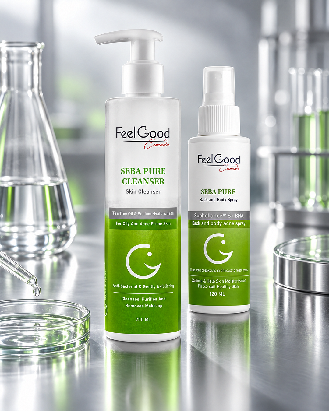 FeelGood SebaPure Set – for Face & Body Acne Bundle