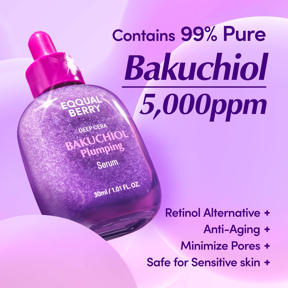 EQQUALBERRY Bakuchiol Plumping Serum 30ml