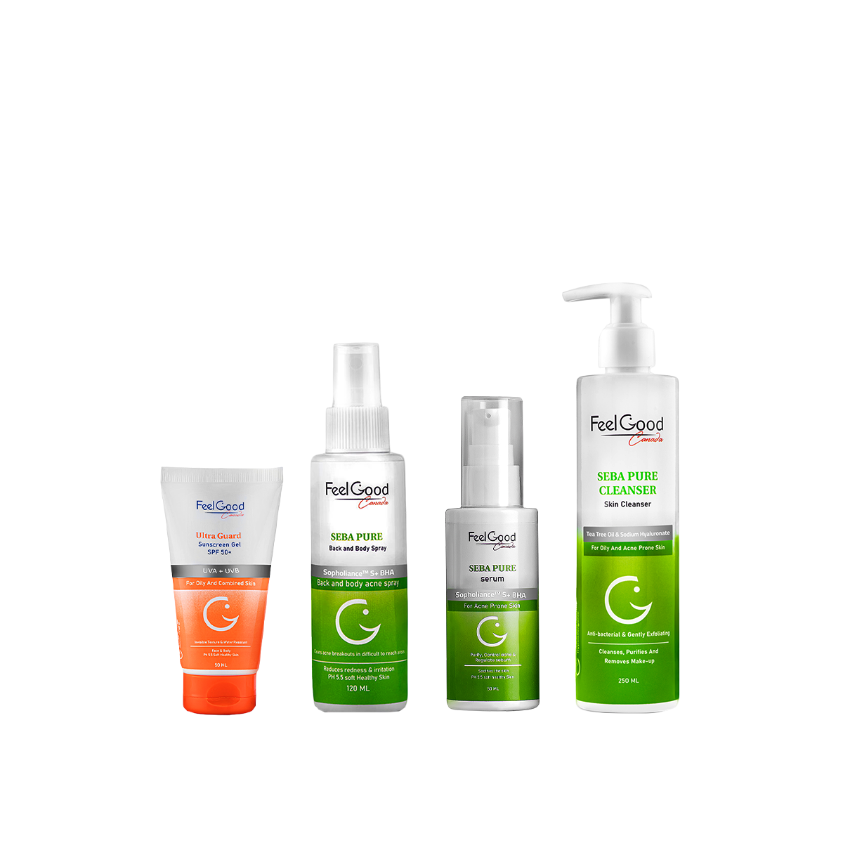FeelGood Everyday Acne and Sun Protection Set Bundle