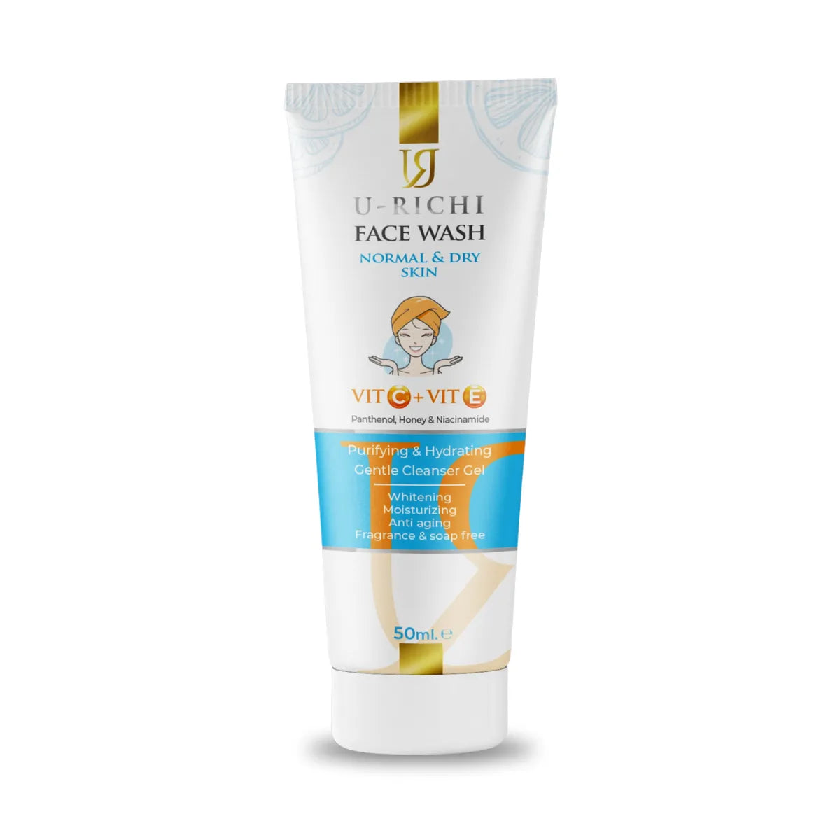 U-Richi Face wash for Dry and Normal Skin 50ml 50ml