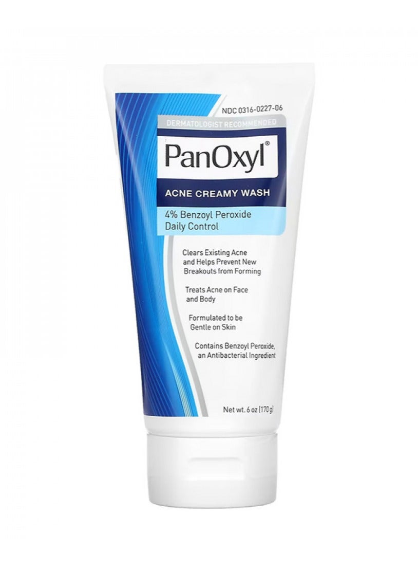 PanOxyl Acne Creamy Wash 4% Benzoyl Peroxide 170g