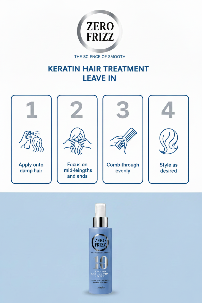 Zero Frizz 10 Real Benefits Keratin Leave-In 150ml